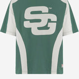 T-SHIRT IN COTONE CON LOGO SG2510106 HUNTERGREENCANNOLICREAM SUMMER GAMES 