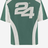 T-SHIRT IN COTONE CON LOGO SG2510106 HUNTERGREENCANNOLICREAM SUMMER GAMES 