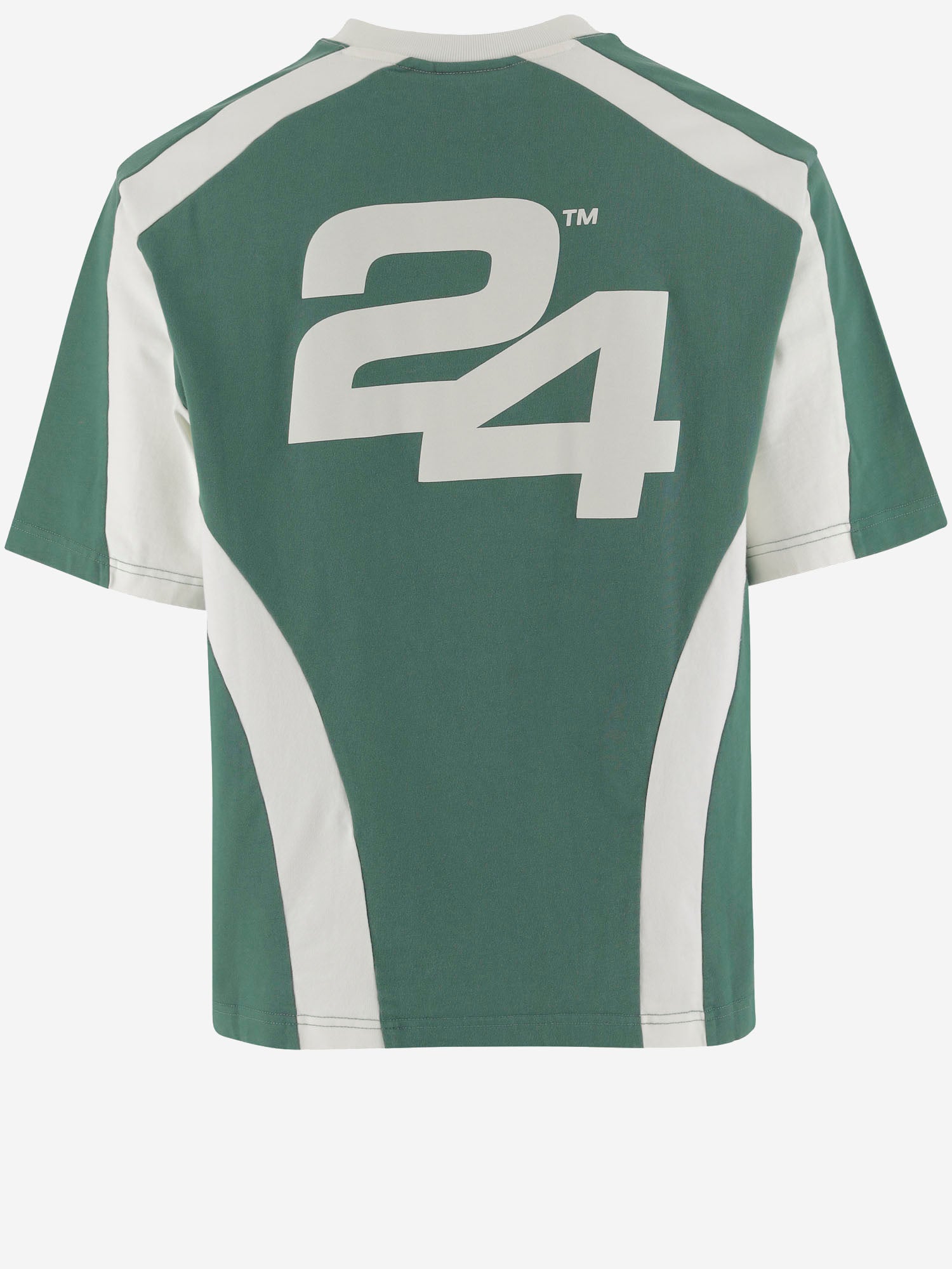 T-SHIRT IN COTONE CON LOGO SG2510106 HUNTERGREENCANNOLICREAM SUMMER GAMES 