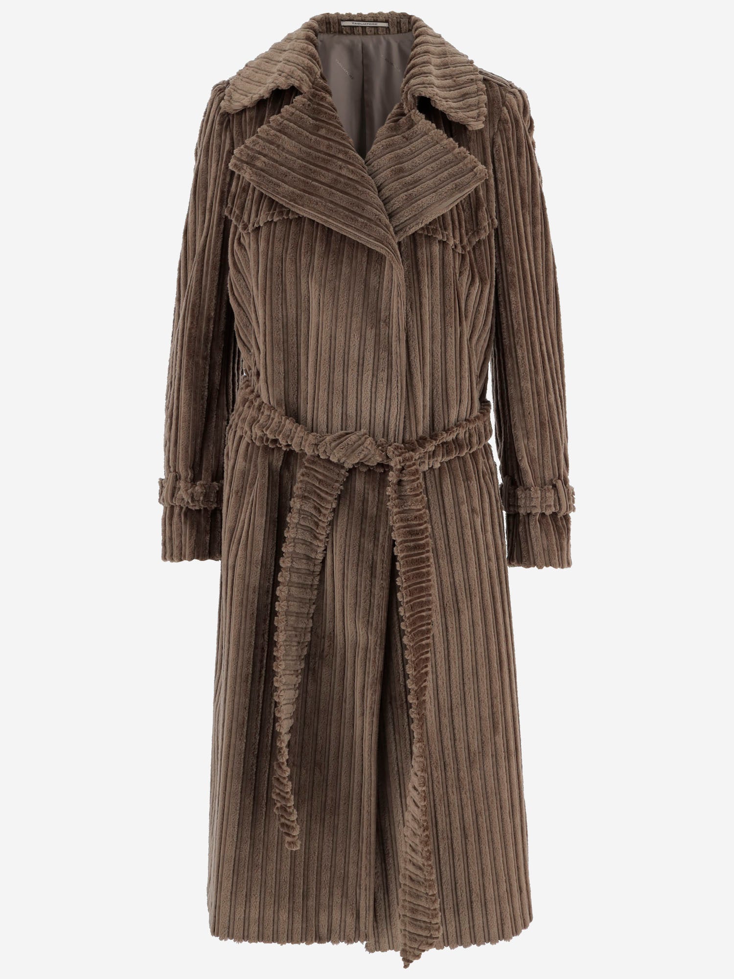 CAPPOTTO IN VELLUTO A COSTE CON CINTURA CAROLA 300002T1313 TAGLIATORE 