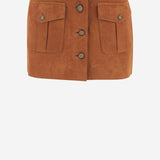 mini gonna in suede con tasche 21795 515 THE.GARMENT 