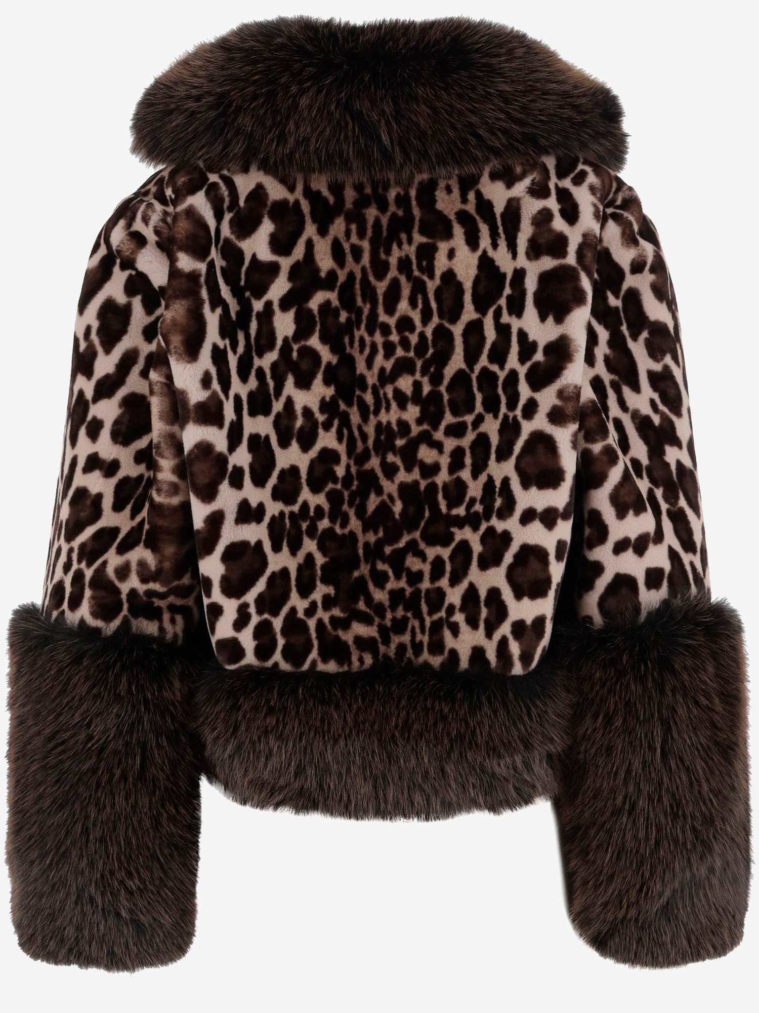 CAPPOTTO IN PELLICCIA SINTETICA CON MOTIVO ANIMALIER EF71 LEO005 UNCOMMON 