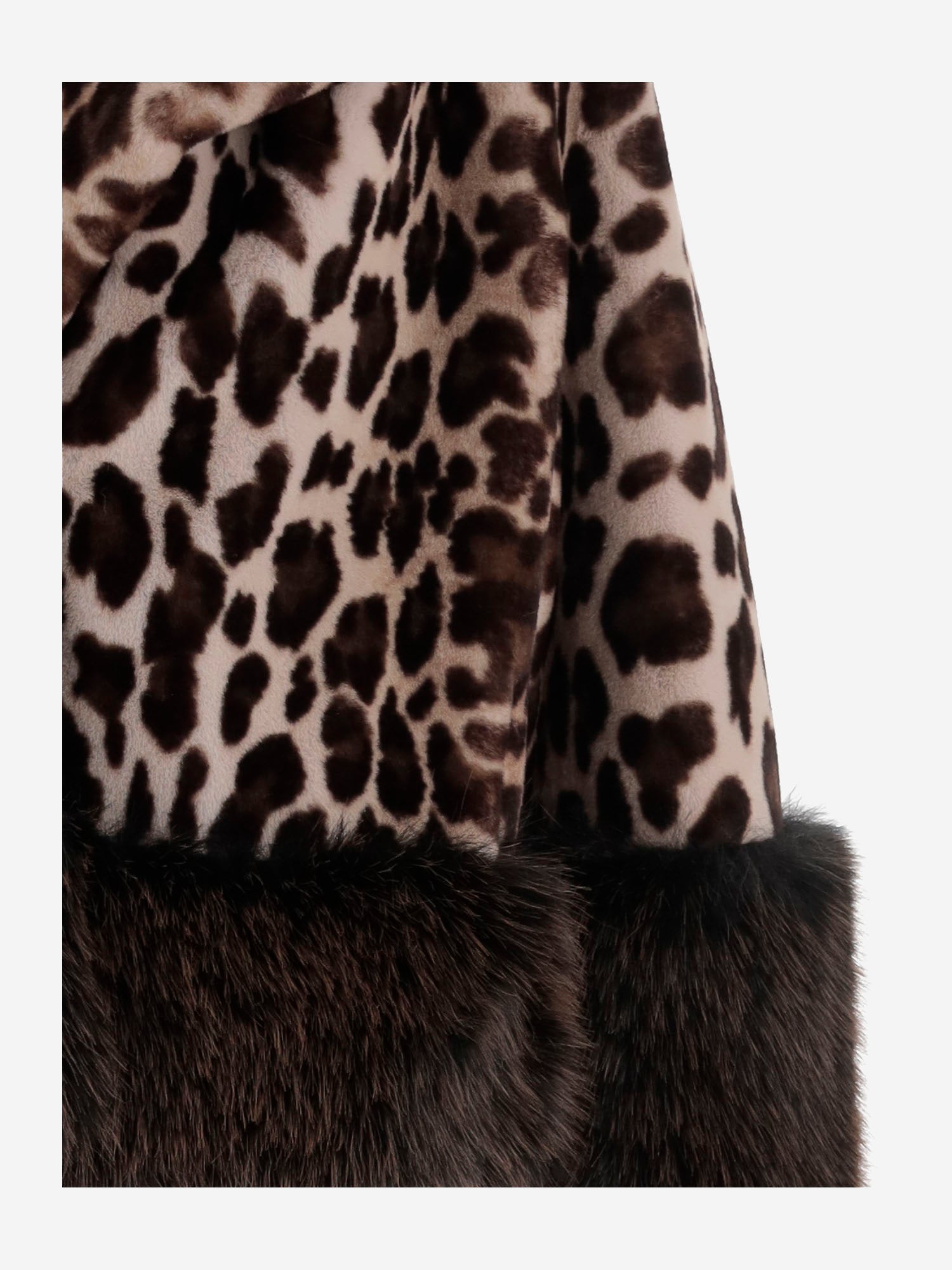 CAPPOTTO IN PELLICCIA SINTETICA CON MOTIVO ANIMALIER EF71 LEO005 UNCOMMON 
