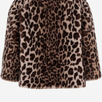CAPPOTTO IN PELLICCIA SINTETICA CON MOTIVO ANIMALIER EF82 LEO005 UNCOMMON 