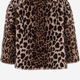 CAPPOTTO IN PELLICCIA SINTETICA CON MOTIVO ANIMALIER EF82 LEO005 UNCOMMON 