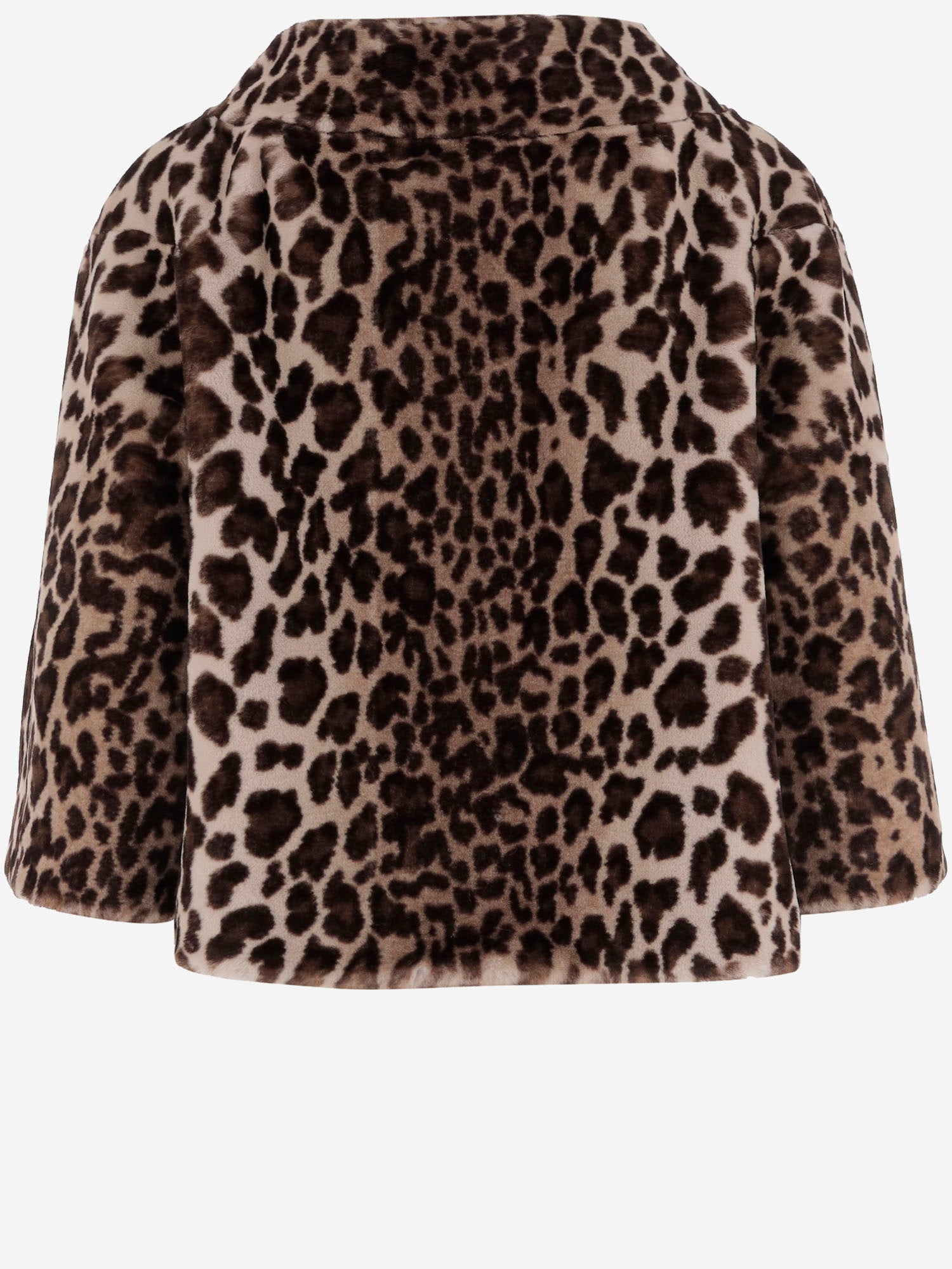CAPPOTTO IN PELLICCIA SINTETICA CON MOTIVO ANIMALIER EF82 LEO005 UNCOMMON 