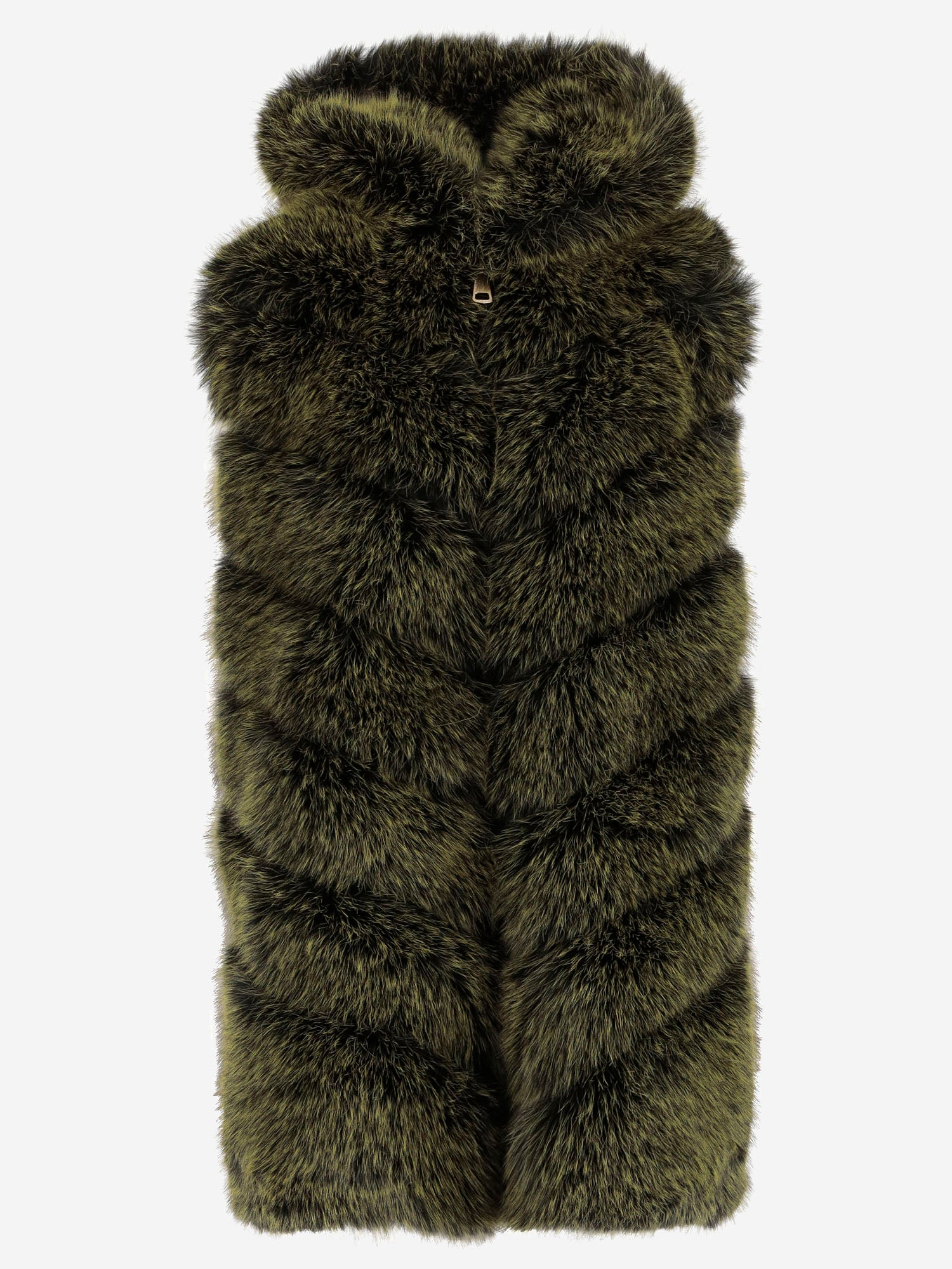 GILET CON CAPPUCCIO IN PELLICCIA SINTETICA TH06 FFX013 UNCOMMON 