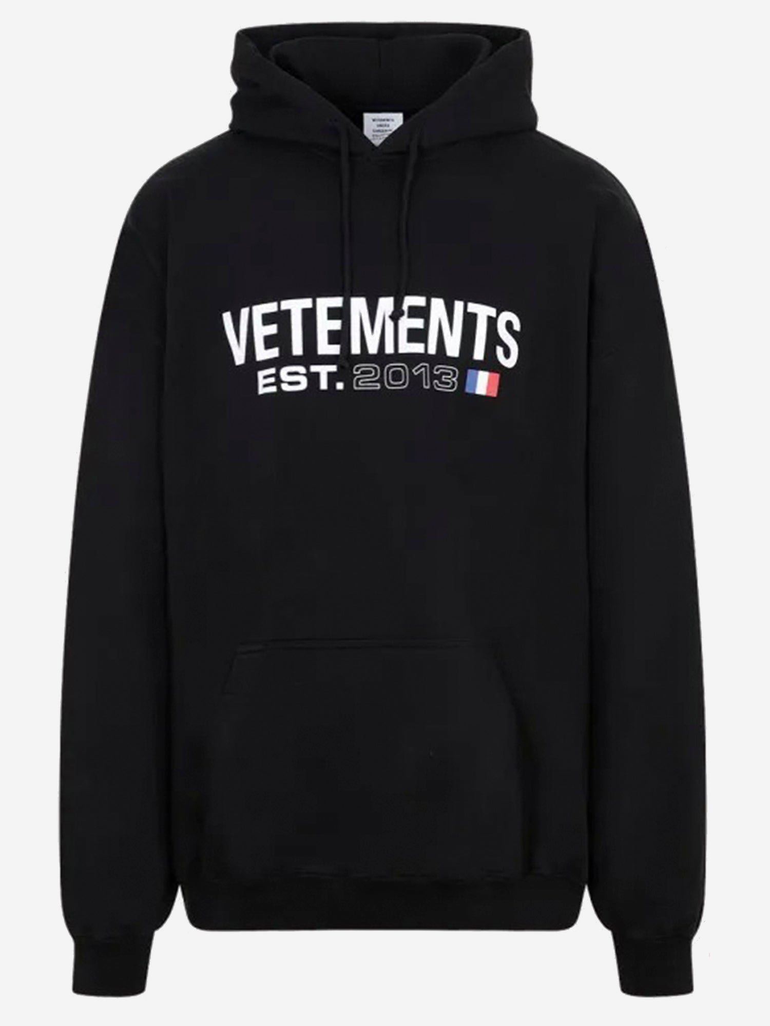 FELPA IN MISTO COTONE CON LOGO UE54HD100B BLACK VETEMENTS 