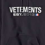 FELPA IN MISTO COTONE CON LOGO UE54HD100B BLACK VETEMENTS 