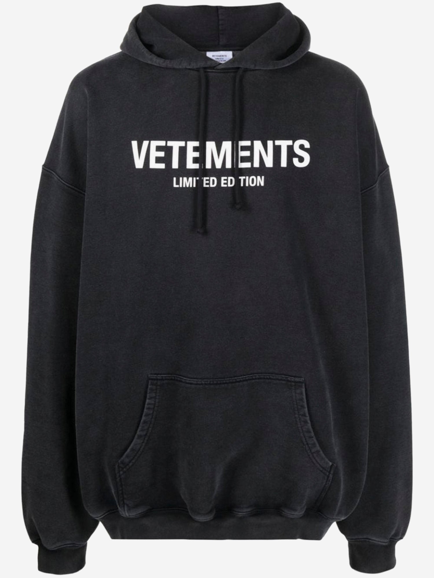 FELPA IN MISTO COTONE CON LOGO UE54HD220B BLACK VETEMENTS 