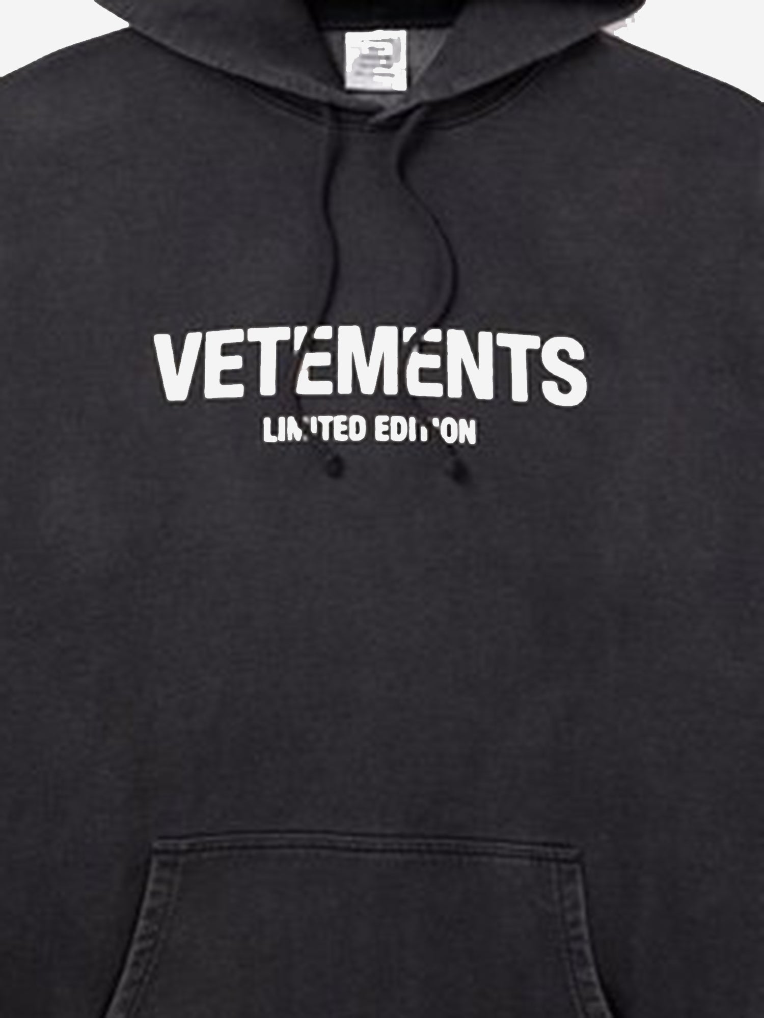 FELPA IN MISTO COTONE CON LOGO UE54HD220B BLACK VETEMENTS 