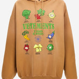 FELPA IN COTONE CON STAMPA FRESH VEGGIES UE54HD360E EARTH VETEMENTS 