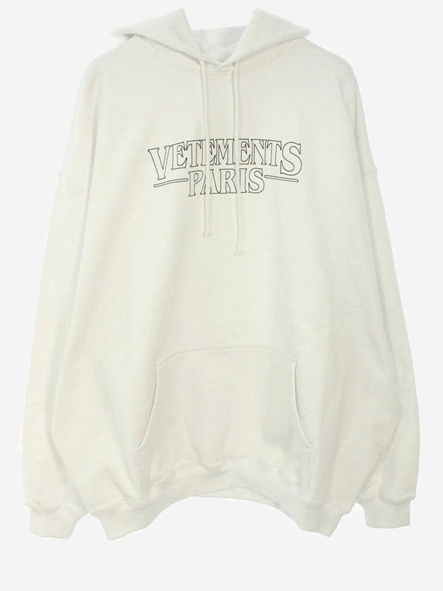 FELPA IN MISTO COTONE CON STAMPA VETEMENTS PARIS UE54HD500W WHITE VETEMENTS 