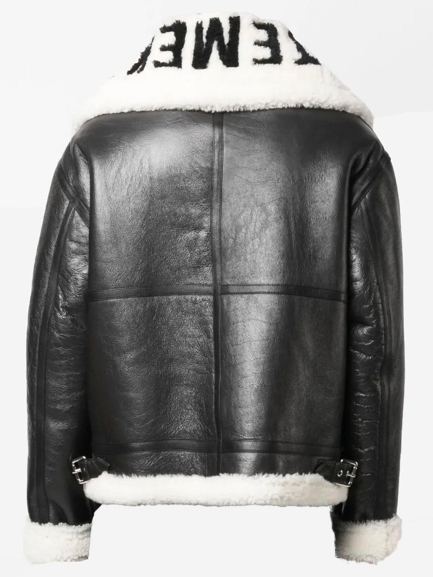 GIACCA IN PELLE CON LOGO UE54JA140B BLACK VETEMENTS 