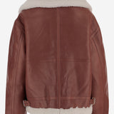 GIACCA IN PELLE CON LOGO UE54JA140C BROWN VETEMENTS 
