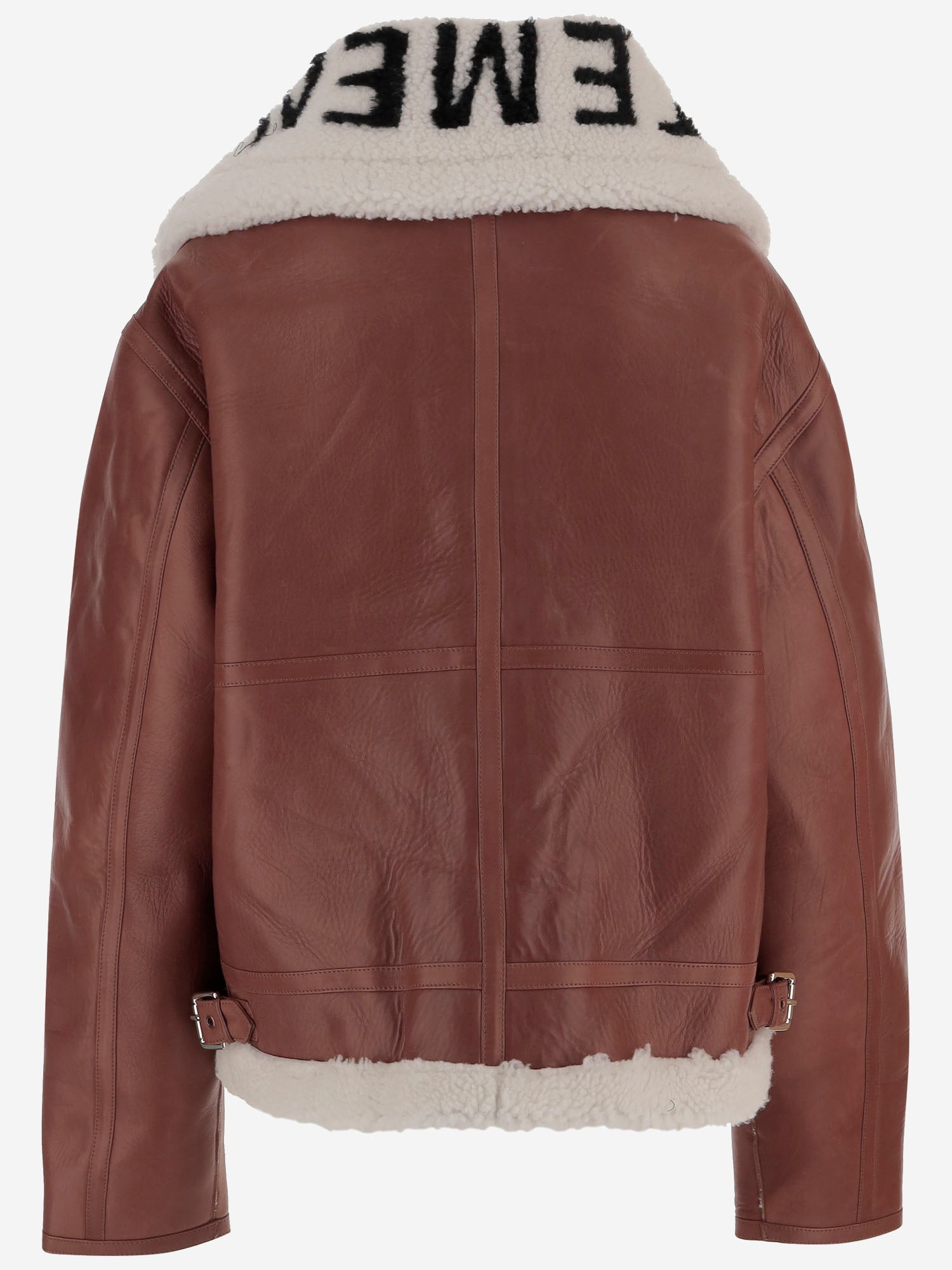 GIACCA IN PELLE CON LOGO UE54JA140C BROWN VETEMENTS 