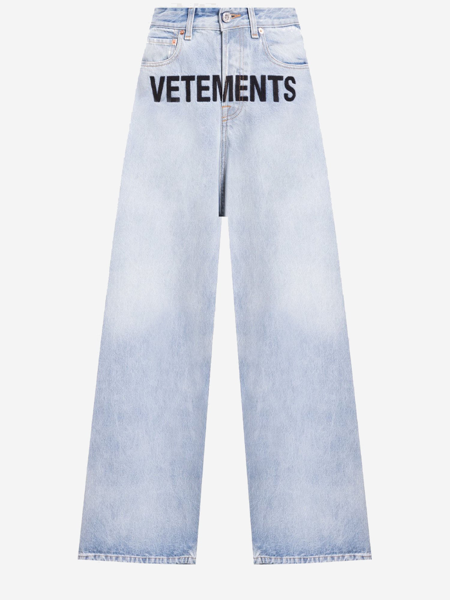 JEANS IN COTONE CON LOGO UE54PA120N LIGHTBLUE VETEMENTS 