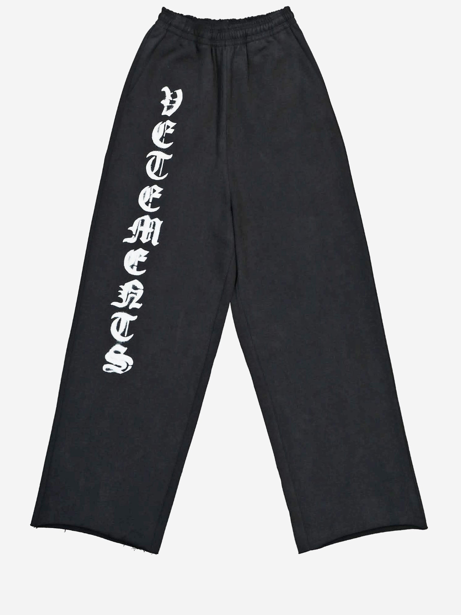 PANTALONI IN COTONE CON STAMPA UE54SP140X BLACKWHITE VETEMENTS 