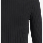 maglia in misto cotone stretch V114684782 001BLK VINCE 