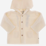 CAPPOTTO IN MISTO BAMBOO 26W041 ECRU 1+ IN THE FAMILY KIDS 