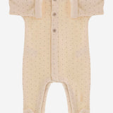TUTINA IN MISTO COTONE CON MOTIVO A PUNTINI 26W046 ECRU 1+ IN THE FAMILY KIDS 