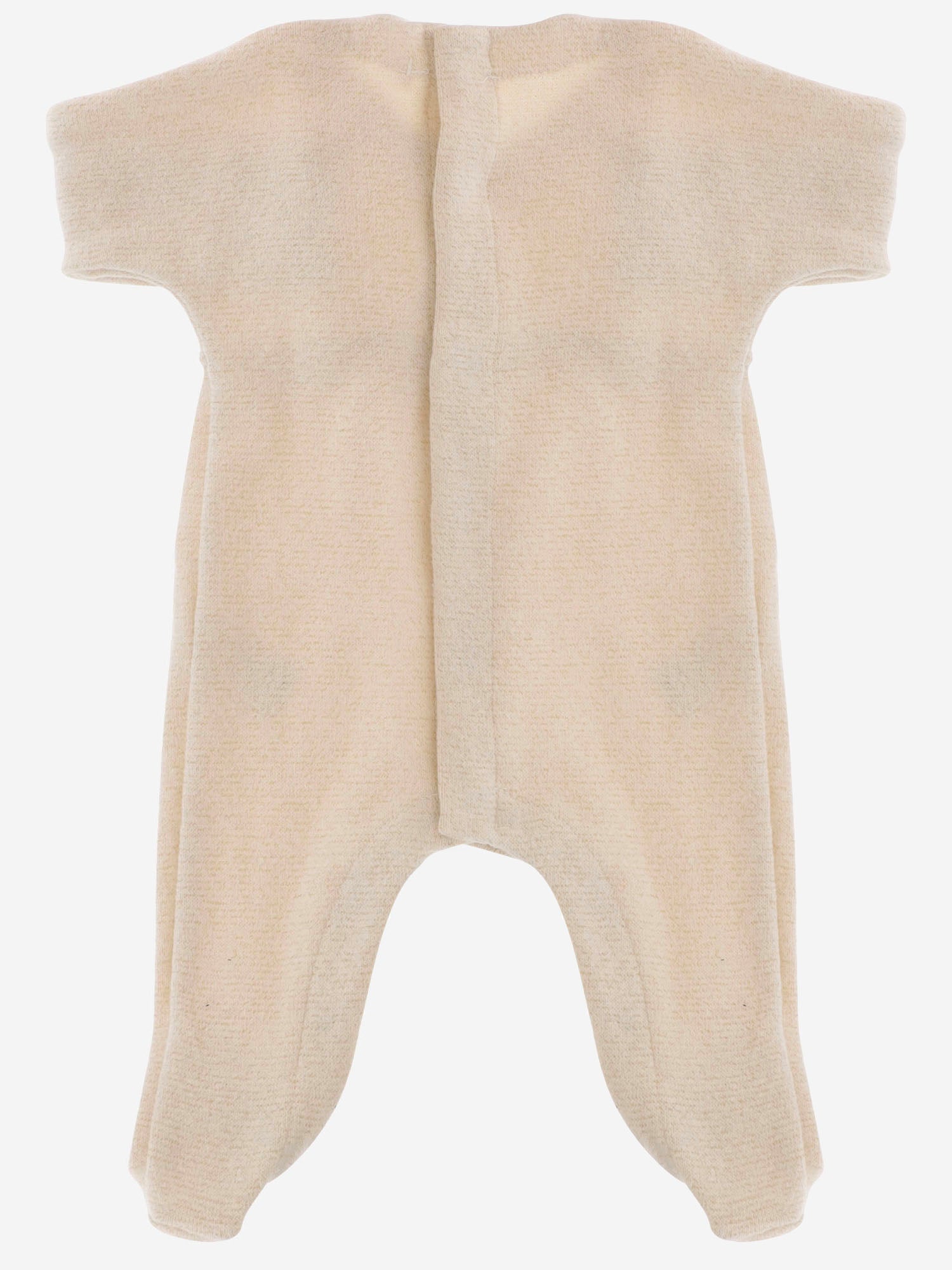 TUTINA IN MISTO COTONE CON VOLANT E FIOCCO 26W054 ECRU 1+ IN THE FAMILY KIDS 