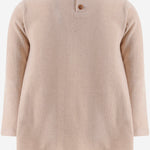 MAGLIA IN MISTO COTONE STRETCH CON DETTAGLIO FIOCCO 26W101 NUDE 1+ IN THE FAMILY KIDS 
