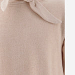 MAGLIA IN MISTO COTONE STRETCH CON DETTAGLIO FIOCCO 26W101 NUDE 1+ IN THE FAMILY KIDS 