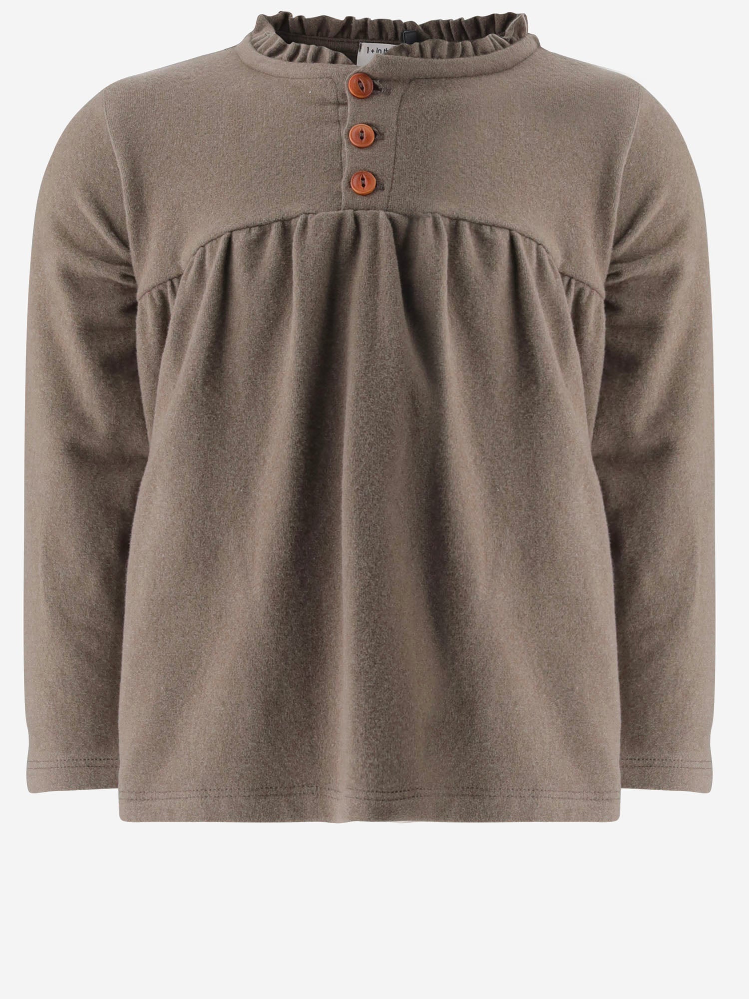 MAGLIA IN MISTO COTONE STRETCH 26W102 DARKTAUPE 1+ IN THE FAMILY KIDS 