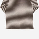 MAGLIA IN MISTO COTONE STRETCH CON MOTIVO A RIGHE 26W108 DARKTAUPE 1+ IN THE FAMILY KIDS 