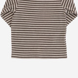 MAGLIA IN MISTO COTONE STRETCH CON MOTIVO A RIGHE 26W108 DARKTAUPE 1+ IN THE FAMILY KIDS 
