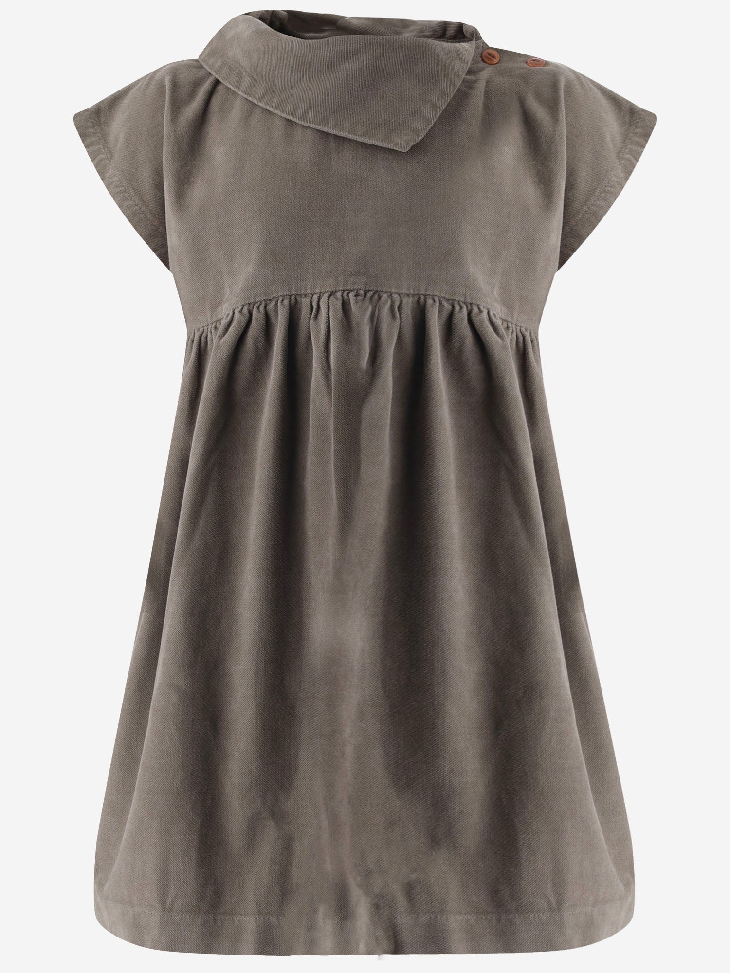 ABITO IN MISTO VELLUTO DI COTONE STRETCH 26W145 DARKTAUPE 1+ IN THE FAMILY KIDS 