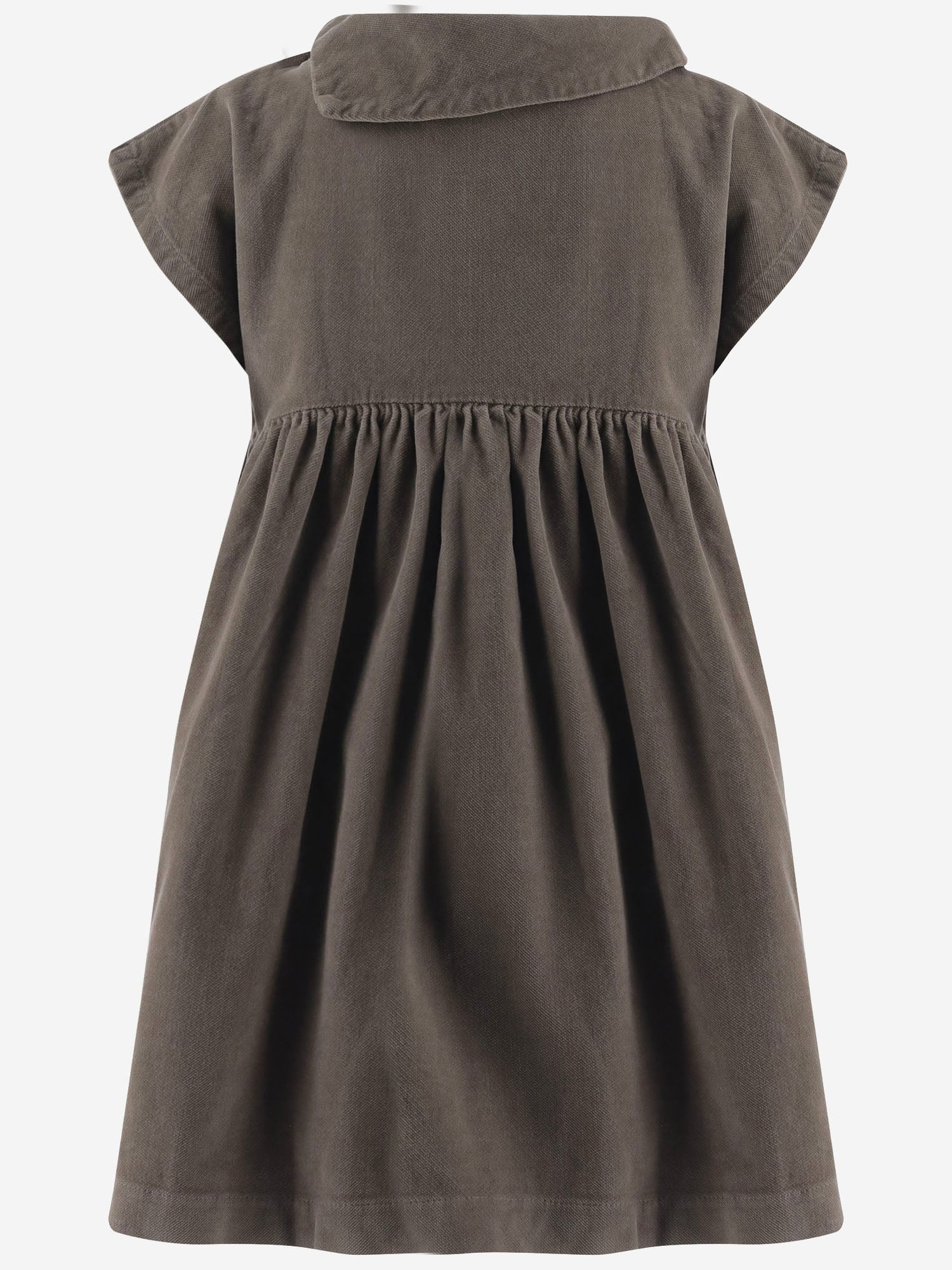 ABITO IN MISTO VELLUTO DI COTONE STRETCH 26W145 DARKTAUPE 1+ IN THE FAMILY KIDS 
