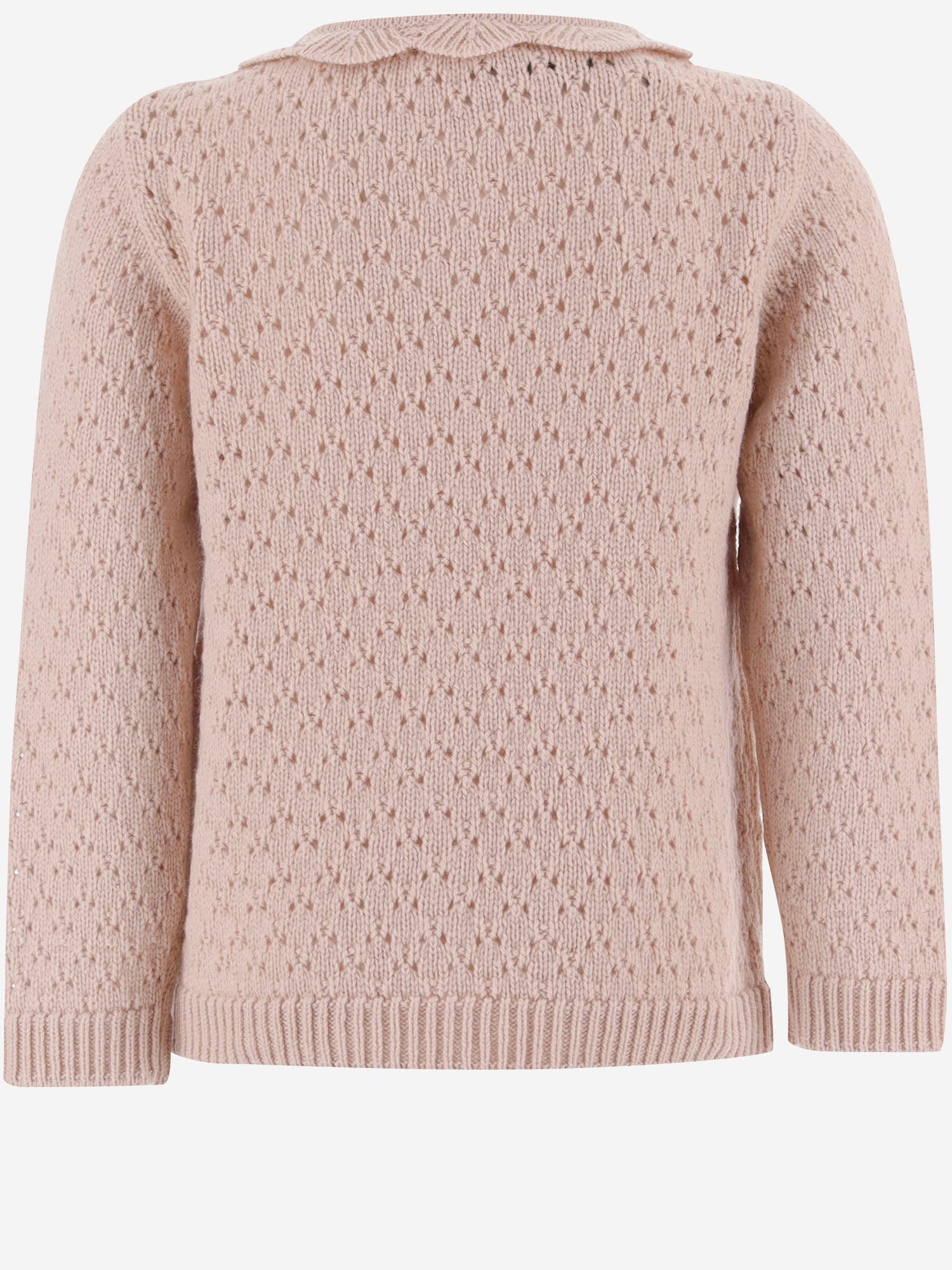 Cardigan in misto lana 26W151 NUDE 1+ IN THE FAMILY KIDS 