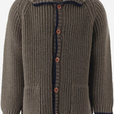 CARDIGAN IN MISTO LANA 26W160 DARKTAUPE 1+ IN THE FAMILY KIDS 