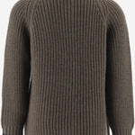 CARDIGAN IN MISTO LANA 26W160 DARKTAUPE 1+ IN THE FAMILY KIDS 