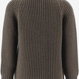 CARDIGAN IN MISTO LANA 26W160 DARKTAUPE 1+ IN THE FAMILY KIDS 
