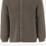 CARDIGAN IN MISTO LANA 26W161 DARKTAUPE 1+ IN THE FAMILY KIDS 