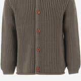 CARDIGAN IN MISTO LANA 26W161 DARKTAUPE 1+ IN THE FAMILY KIDS 