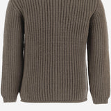 CARDIGAN IN MISTO LANA 26W161 DARKTAUPE 1+ IN THE FAMILY KIDS 