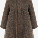 CAPPOTTO IN TWEED DI LANA 26W168 DARKTAUPE 1+ IN THE FAMILY KIDS 