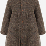 CAPPOTTO IN TWEED DI LANA 26W168 DARKTAUPE 1+ IN THE FAMILY KIDS 