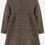 CAPPOTTO IN TWEED DI LANA 26W168 DARKTAUPE 1+ IN THE FAMILY KIDS 