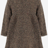 CAPPOTTO IN TWEED DI LANA 26W168 DARKTAUPE 1+ IN THE FAMILY KIDS 