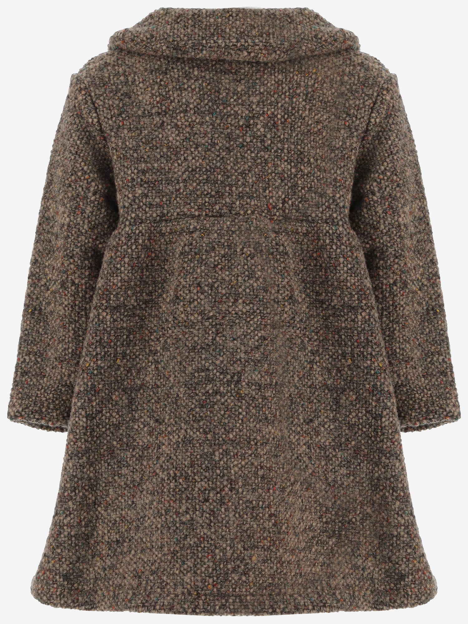 CAPPOTTO IN TWEED DI LANA 26W168 DARKTAUPE 1+ IN THE FAMILY KIDS 