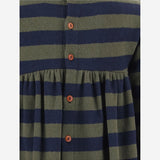 ABITO IN MISTO COTONE STRETCH CON MOTIVO A RIGHE 26W200 KHAKI 1+ IN THE FAMILY KIDS 