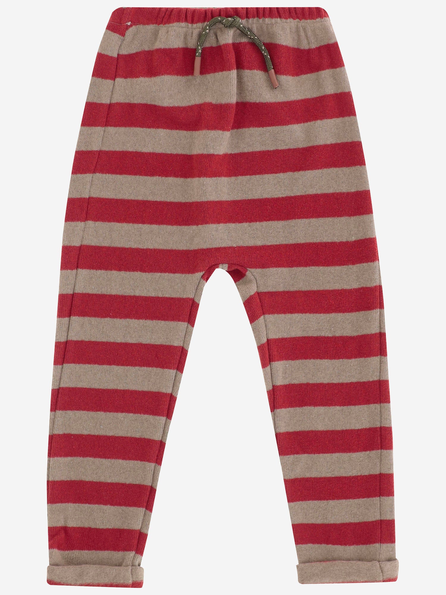 PANTALONI IN MISTO COTONE STRETCH CON MOTIVO A RIGHE 26W201 FIAMMA 1+ IN THE FAMILY KIDS 