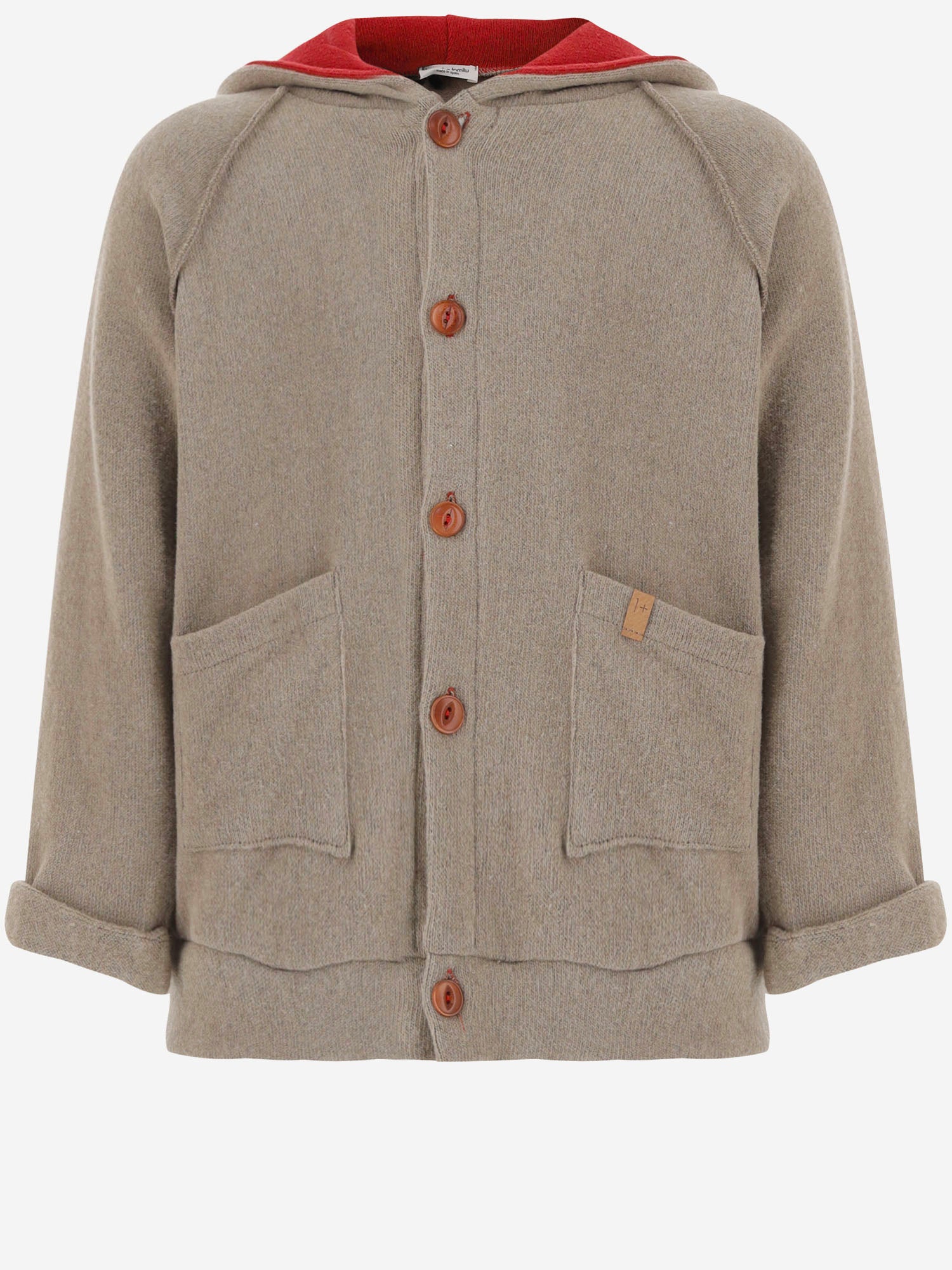 MAGLIA IN MISTO COTONE CON CAPPUCCIO 26W208 CANAPA 1+ IN THE FAMILY KIDS 