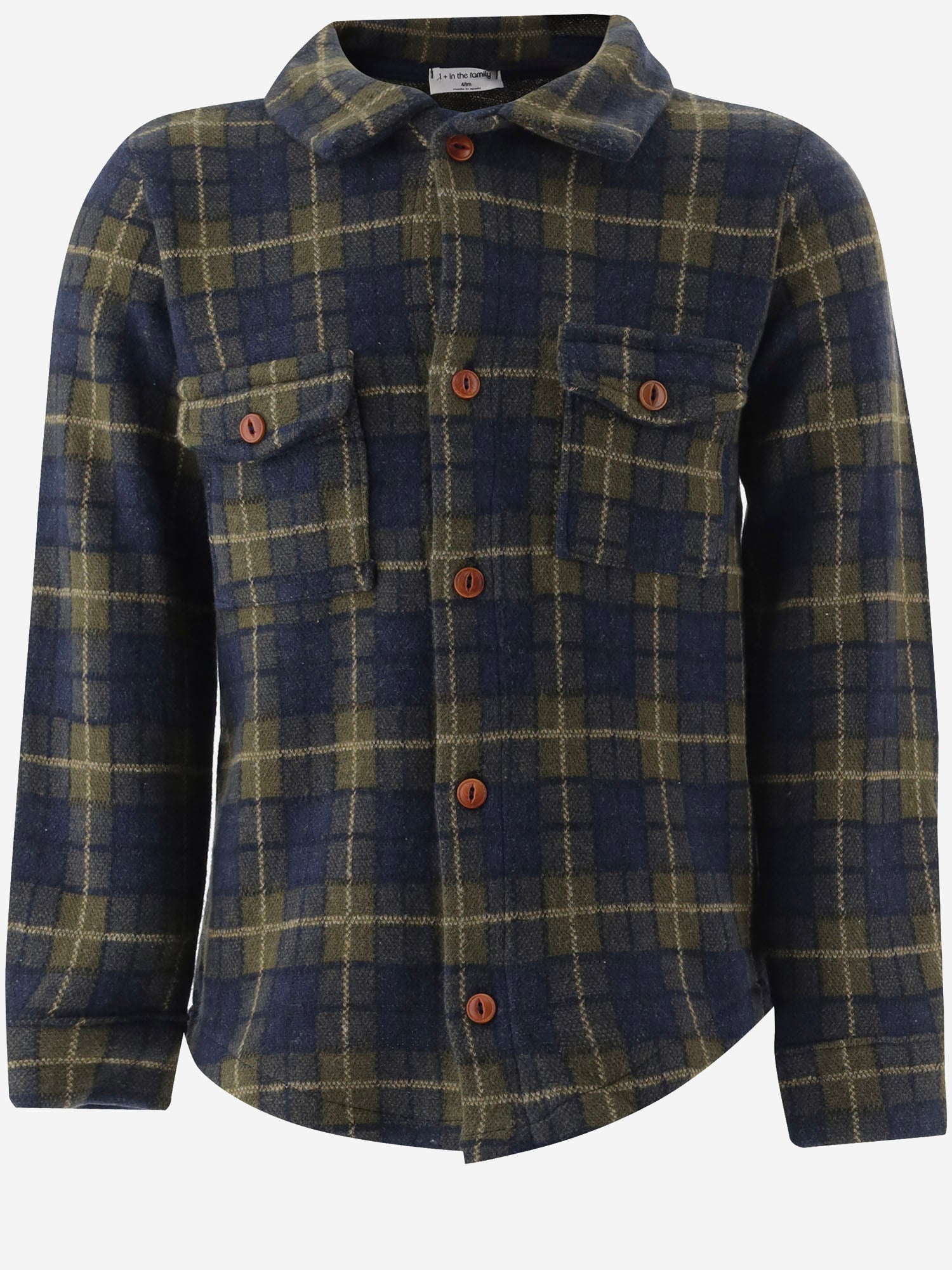 CAMICIA IN MISTO COTONE CON MOTIVO CHECK 26W223 BLUE 1+ IN THE FAMILY KIDS 