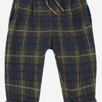 PANTALONI IN MISTO COTONE CON MOTIVO CHECK 26W226 BLUE 1+ IN THE FAMILY KIDS 